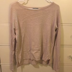 Beige Flowy Sweater Top